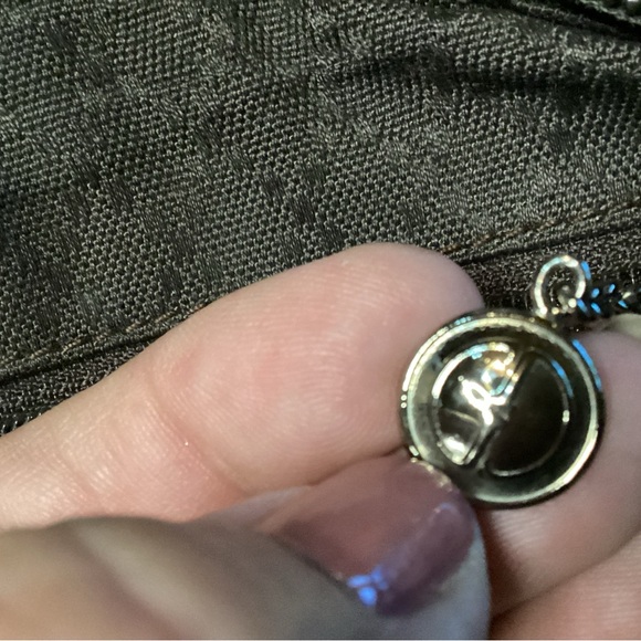 Gucci chocolate brown nylon and leather shoulder bag with silver hardware - Picture 11 of 15